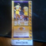 Los Angeles Lakers game ticket 1/1