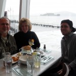 4/4 Easter Sunday Dinner with the family in San Fran (Alcatrez in the background)